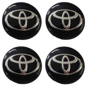 TOYOTA ΤΑΠΕΣ ΚΕΝΤΡΟΥ ΖΑΝΤΑΣ ΜΑΥΡΟ/ΧΡΩΜΙΟ ΚΟΥΜΠΩΤΕΣ (ΕΣΩΤΕΡ. 56mm ΚΑΙ ΕΞΩΤΕΡ. 59mm) – 4ΤΕΜ.