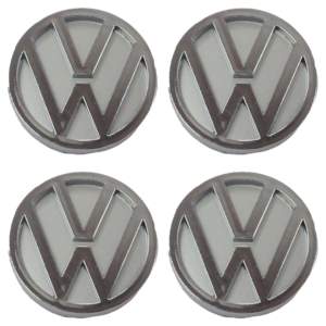 VW ΤΑΠΕΣ ΚΕΝΤΡΟΥ ΖΑΝΤΑΣ ΓΚΡΙ/ΧΡΩΜΙΟ ΚΟΥΜΠΩΤΕΣ (ΕΣΩΤΕΡ. 56mm ΚΑΙ ΕΞΩΤΕΡ. 60mm) 4ΤΕΜ.