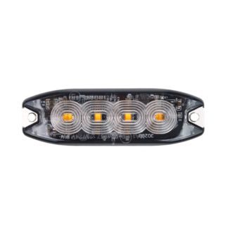 ΣΤΡΟΜΠΟ 12/24V 10x3x0,9cm ΠΟΡΤΟΚΑΛΙ 4LED 12W (4x3W) R65 R10 IP68 AMiO - 1 ΤΕΜ.